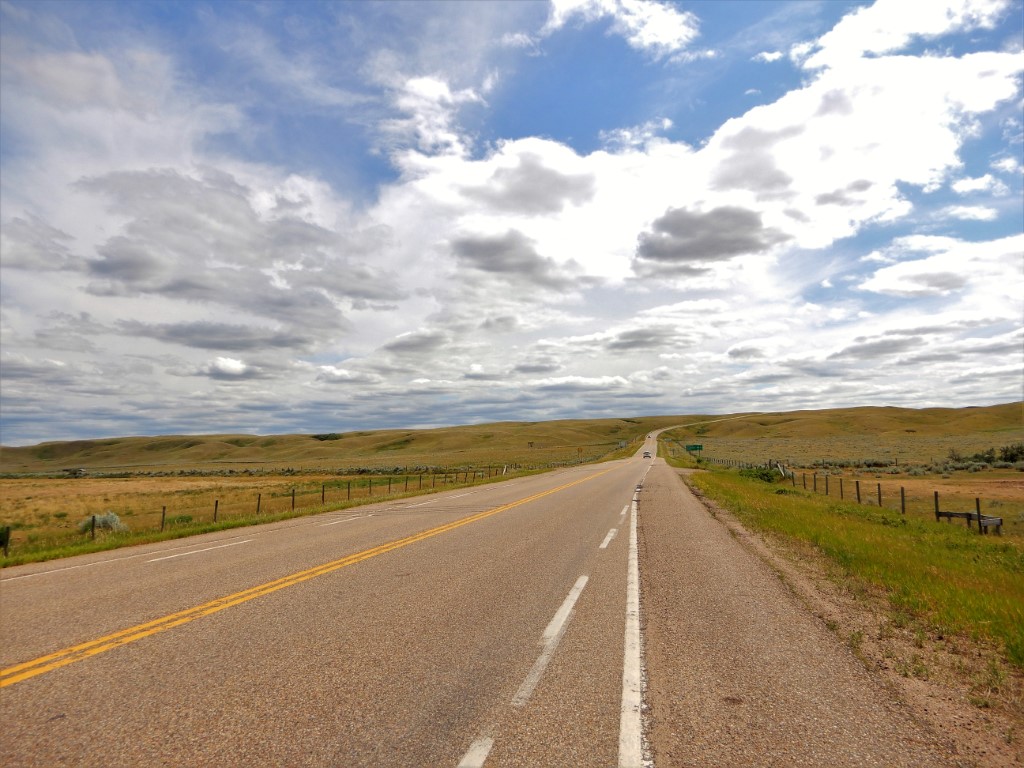 open prairie road in Alberta